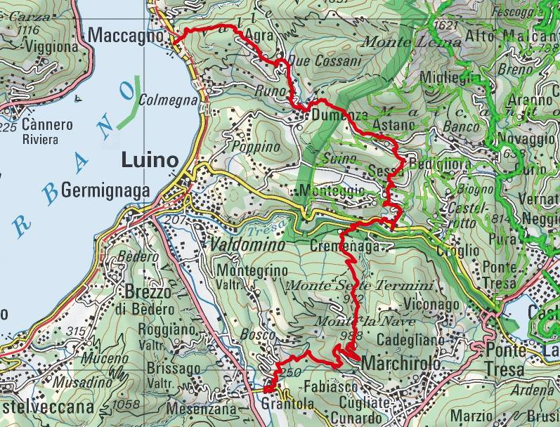 Maccagno – Grantola Abbildung Etappe 1
