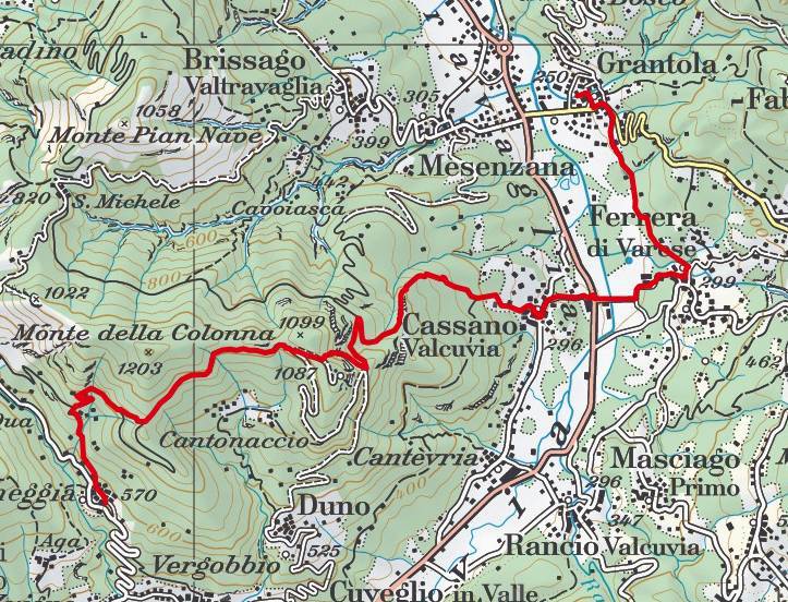 Grantola – Arcumeggia Abbildung Etappe 2