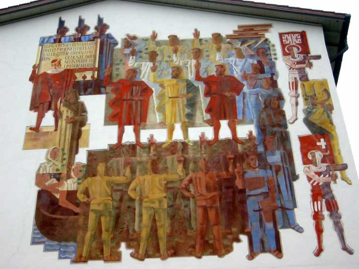 Heinrich Danioth, Fundamentum am Bundesbriefmuseum in Schwyz Heinrich Danioth, Fundamentum am Bundesbriefmuseum in Schwyz