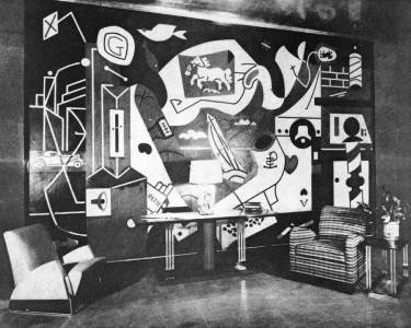 Stuart Davis, Painting in Radio City Music Hall smoking room (after 1932) davis_nyc00kl.jpg