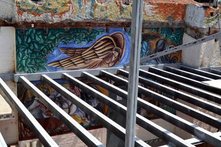 Partial destruction of mural in León cultural center (foto: Bottega del pittore) img_2620kl.jpg