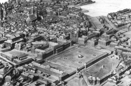 Leo von Klenze, Hofgartenumbauung (Modell) (foto: Bauer-Wild et al. 1988) klenze_hofgarten01kl.jpg