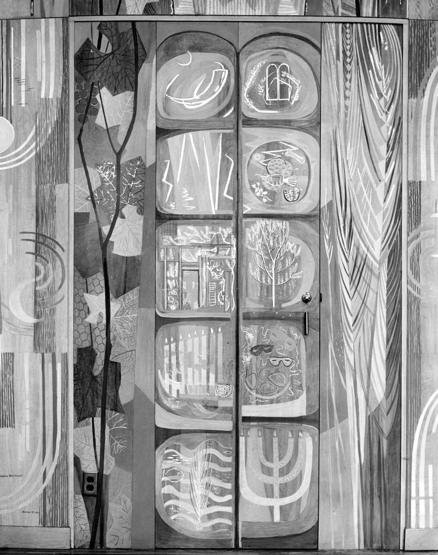 Lucienne Bloch, Temple Emanuel (door of the Holy Days), 1953 ill. Lucienne Bloch, Temple Emanuel (door of the Holy Days), 1953