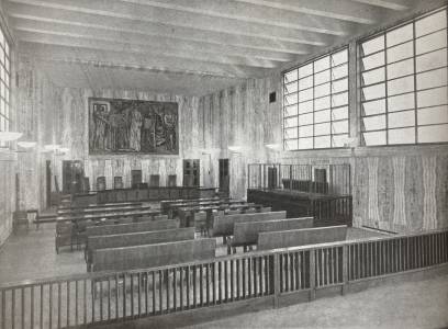 Palazzo di Giustizia di Milano, Aula d'Assise con mosaico di Mario Sironi (foto: Architettura XXI (1942), p. 32) vinegar68b42749d0a75kl.jpg